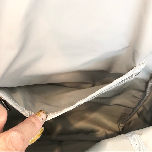 NWOT LeSportsac Large Backpack, Grey Striped - Picture 6 of 14